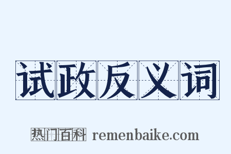 试政反义词是什么意思的图片